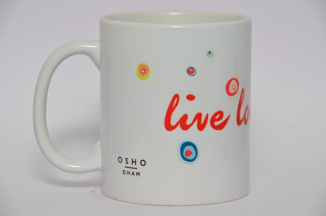 Ceramic Printed Coffee Mug (LIVE LOUGH LAUGH-1)