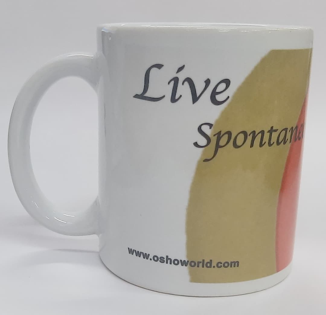 Ceramic Printed Coffee Mug (Live Spontaneously Multi color)